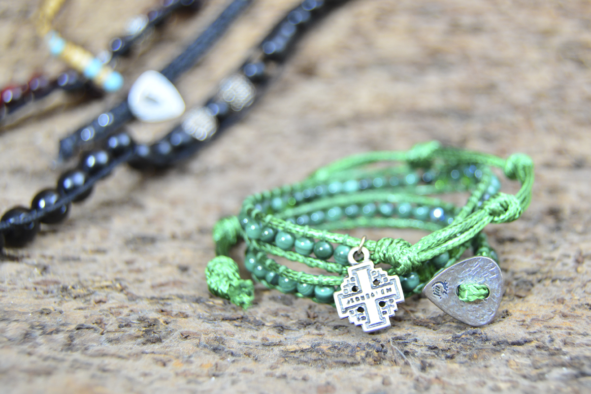Bracciale Rosario Malachite e Cristalli - 3 giri