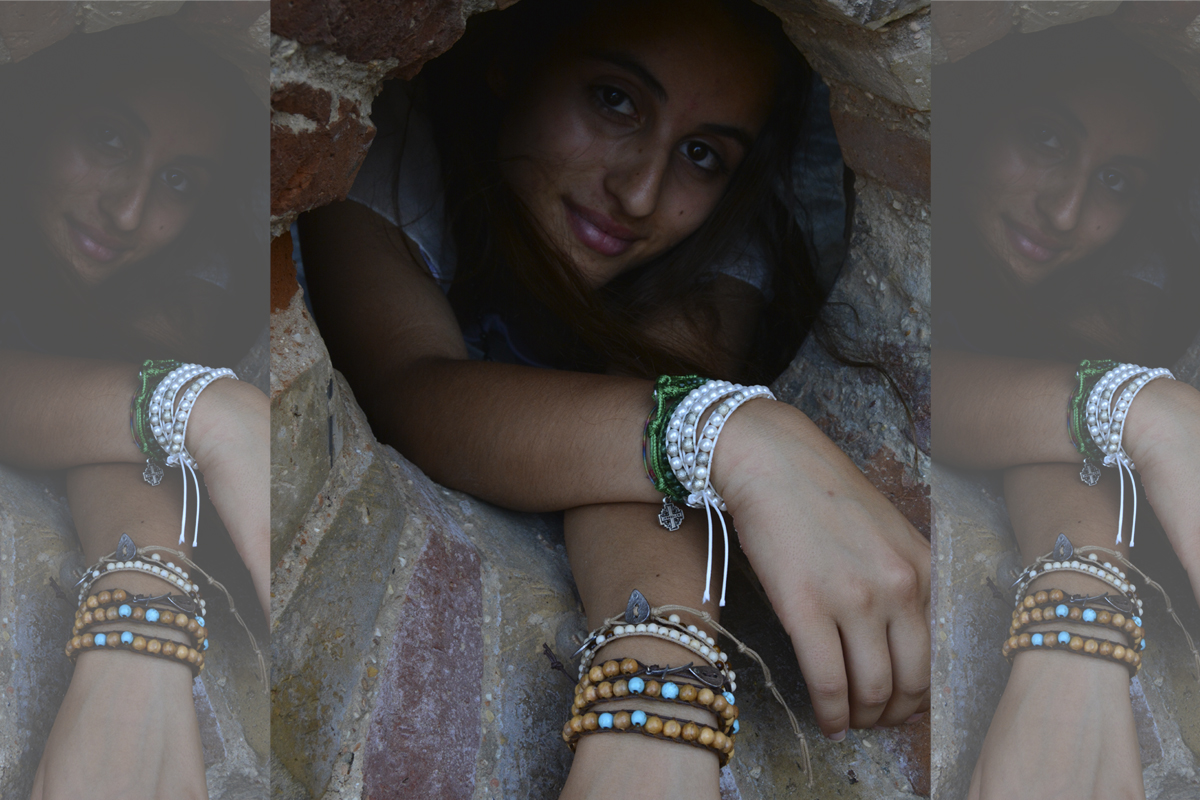Bracciale Rosario Legno Ulivo e Turchese - 3 giri