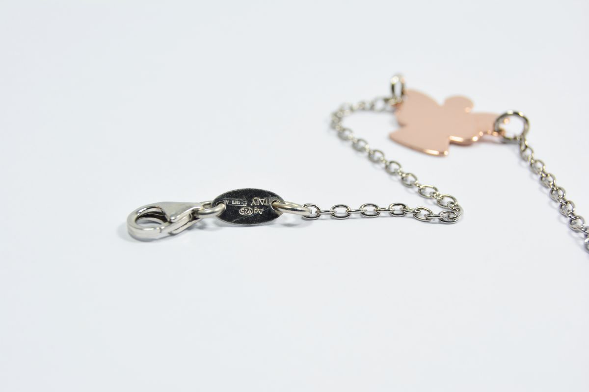 Bracciale con Angelo di Dio rosè